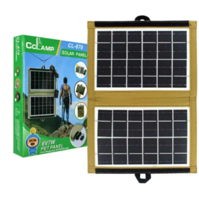 Panou solar pentru si cu Incarcare Solara, Portabil CL-670, Incarcare USB, 7.2W, pliabil, husa textila, Maro