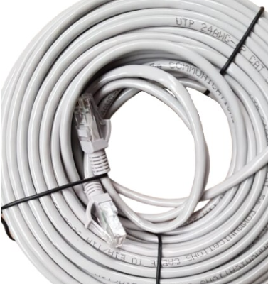 Cablu UTP 24AWG-4P, AT PERFORMANCE, Retea, Gri, Ethernet Cat 5e, 10M Lungime, Cablu Patch de Internet cu Mufa, Conector RJ45