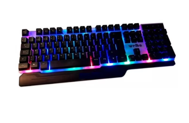 Set Tastatura Cu Mouse Cu Fir, At Performance, Pentru Gaming, Wb-550, Iluminare RGB, Neagra