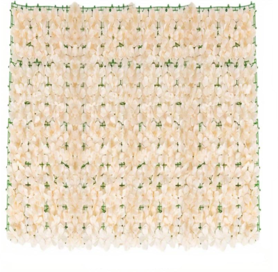 Rulou Artificial de Gard Viu, AT PERFORMANCE din PE Anti-UV, Flori Alb Rose, 100x300 cm - garduri si accesorii - atMag.ro