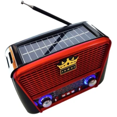 Radio Portabil Golon RX-BT455S cu Bluetooth, USB/SD, Panou Solar și Lanternă