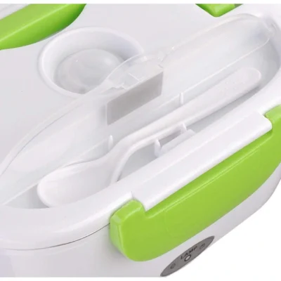 Caserola Termica pentru Mancare cu 2 Compartimente, AT PERFORMANCE, Volum 1 5L Putere 40W Pana la 50 Grade Verde. - Accesorii camping si drumetii - atMag.ro