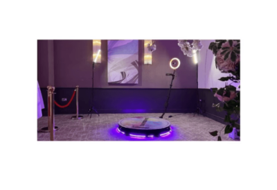 Platforma foto-video rotunda, At Performance, Selfie 360, brat rotativ, led RGB, pentru evenimente, diametru 100cm - Platforme foto-video - atMag.ro
