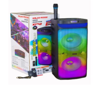 Boxa portabila bluetooth kolov F-2102, USB, Radio FM, microfon, joc de lumin RGB - Boxe portabile - atMag.ro