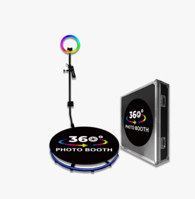 Platforma foto-video rotunda, Selfie 360, brat rotativ, led RGB, pentru evenimente, marca At Performance, diametru 80cm - Platforme foto-video - atMag.ro