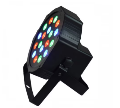 Proiector lumini Par Led 18x1W Slim, Evenimente, Nunti, Dmx in-out, Microfon, Cooler, Club, Disco, Petrecere - Echipamente lumini - atMag.ro