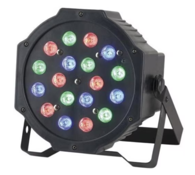 Proiector lumini Par Led 18x1W Slim, Evenimente, Nunti, Dmx in-out, Microfon, Cooler, Club, Disco, Petrecere - Echipamente lumini - atMag.ro