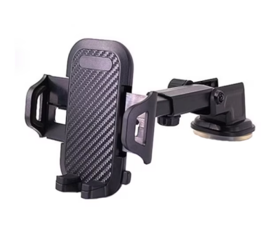 Suport auto universal pentru telefon, 360 ​​de grade, One hand, Ventuza cu adeziv, parpriz sau bord, spatiu pentru cablu alimentare telefon - Suporturi si Stative - atMag.ro