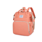 Rucsac multifunctional, 3-in-1 pentru bebelusi, cu spatiu pentru schimbat scutece pliabil integrat, AT PERFORMANCE®, impermeabila, 39x30x18cm, Roz deschis - Genti bebelusi - atMag.ro