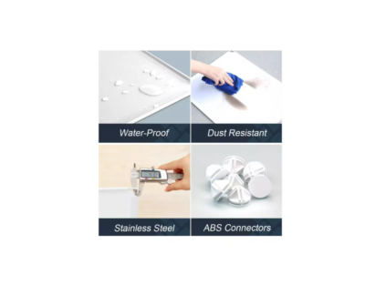 Dulap modular pentru copii, albastru, AT PERFORMANCE®, 12 rafturi, durabil, 76X37X147 cm, animalute zoo - Mobilier camera copii - atMag.ro