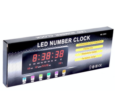 Ceas Electronic LED Rosu, AT PERFORMANCE®, Alarma, 3615D - Ceasuri decorative - atMag.ro