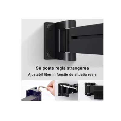 Suport de uscare montat pe perete, AT PERFORMANCE®, retractabil cu carlige, usor de instalat, capacitate mare de incarcare, pentru balcon/baie/dormitor - Curatenie si intretinere - atMag.ro