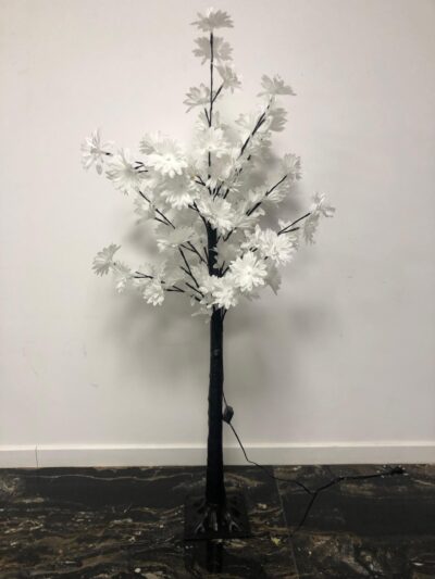 Copac cu Flori decorativ Alb, LED, 150 cm, lumina calda, craciun, gradina, casa - Casa, Gradina & Bricolaj - atMag.ro