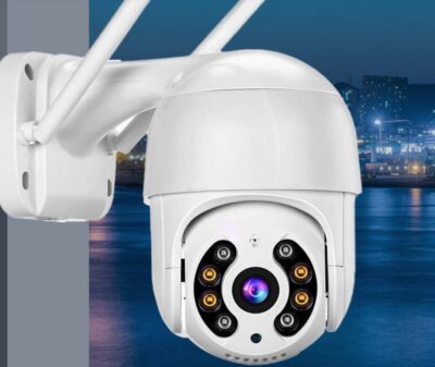 SET 2 x Camera de Supraveghere WIFI, AT PERFORMANCE®, 5MP, Exterior/Interior, Ultra HD 4K, 10X Zoom, Rotire 360°, Leduri Lumina, URMĂRIRE, Vedere Nocturna, Alarma. - BlackFriday - atMag.ro