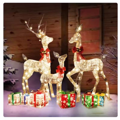 Decoratiune de Craciun, At Performance, Set Reni Potrivit pentru utilizare in interior si exterior - Casa, Gradina & Bricolaj - atMag.ro