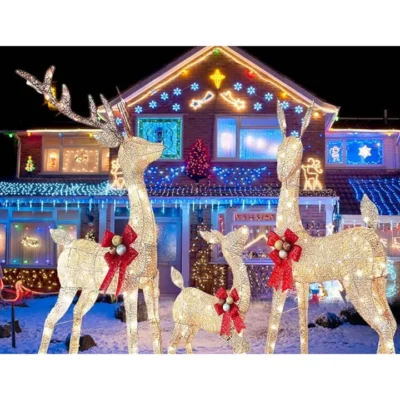 Decoratiune de Craciun, At Performance, Set Reni Potrivit pentru utilizare in interior si exterior - Casa, Gradina & Bricolaj - atMag.ro