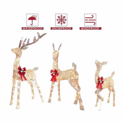 Decoratiune de Craciun, At Performance, Set Reni Potrivit pentru utilizare in interior si exterior - Casa, Gradina & Bricolaj - atMag.ro