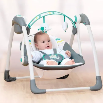 Leagan Electric de bebe, At Performance, Cu 7 melodii, 3 sunete naturale, 2 pozitii de reglare scaun, Albastru - Balansoare, leagane si hamace bebelusi - atMag.ro