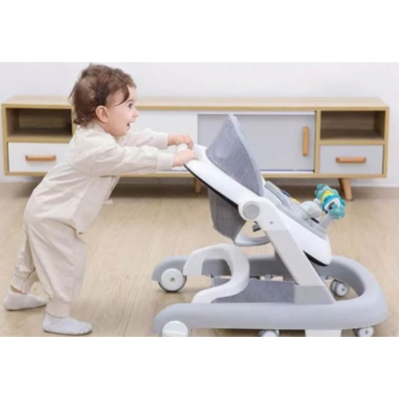 Premergator educational 3 in 1 pentru copii, functie de masuta, premergator si Antemergator Alb/Visiniu - Carucioare si sisteme transport bebe - atMag.ro