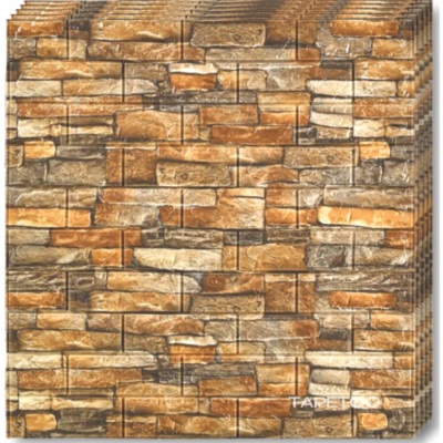 Set 10x Tapet 3D, autoadeziv/autocolant, At Performance, spuma moale, design modern, pentru interior, usor de curatat, rezistent la apa 70 X 77x0.5cm, model caramida MARO DESCHIS - Tapet - atMag.ro