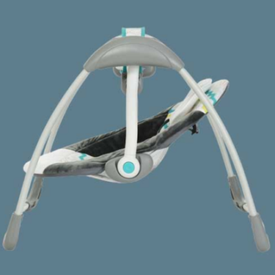 Leagan Electric de bebe, At Performance, Cu 7 melodii, 3 sunete naturale, 2 pozitii de reglare scaun, Albastru - Balansoare, leagane si hamace bebelusi - atMag.ro