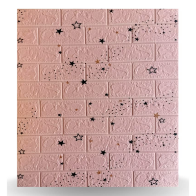 Set 10x Tapet 3D Autocolant/ Autoadeziv, At Performance, rezistent la apa, 70cm x 77cm x 0.5 cm, Roz - Tapet - atMag.ro