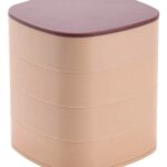 Organizator bijuterii cu oglinda, AT PERFORMANCE®, Plastic, 12.5x12 cm, Roz - Altele - atMag.ro