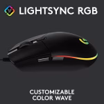 Mouse gaming Logitech G102 Lightsync, 8000 dpi, RGB, Negru - Birouri gaming, Mouse-uri si Tastaturi - atMag.ro