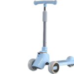 Trotineta 3 In 1, At Performance, Pentru Copii, Ghidon Reglabil Pe Inaltime, Imbunatatit, Scaun Detasabil, 3 Roti Led, Punte Antialunecare, Albastru