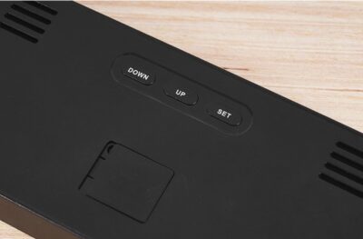 Ceas Digital AT PERFORMANCE®, de Masa si de Perete cu Lumina Led, Calendar, Cronometru, Temperatura, Alarma, Termometru, Functie Snooze, Luminozitate Adjustabila, 24x9cm. - Casa, Gradina & Bricolaj - atMag.ro