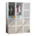 Dulap modular pentru copii, AT PERFORMANCE®, 12 rafturi, Design Modern în Alb și Negru 🖤⚪