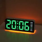 Ceas cu Alarmă AT PERFORMANCE®, Digital cu LED cu Temperatură, Dată și Săptămână, Luminozitate, Ceas de Masă Reglabil, Ceasuri cu Alarmă Electronice pentru Dormitor