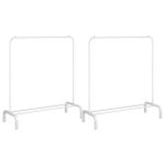 Pachet Promoțional 2x Suport Mobil, pentru Haine, AT PERFORMANECE ®, Umerase si Incaltaminte, Inaltime Reglabila, 155X110X40 Cm, Alb