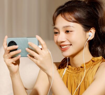 Căști In-Ear cu Microfon și Control Integrat, Conector Type-C, Alb, Negru, 1.3m – Sunet Hi-Fi, Compatibile Android & Huawei - imagine 7