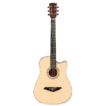 Chitară acustică 4/4 din lemn natural – model clasic sunet cald și clar