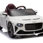 Mașinuță electrică copii Bentley Bacalar oficial licentiat, Kidoo, 12V, 2 motoare, telecomandă 2.4G, LED, USB, Bluetooth, 3-8 ani