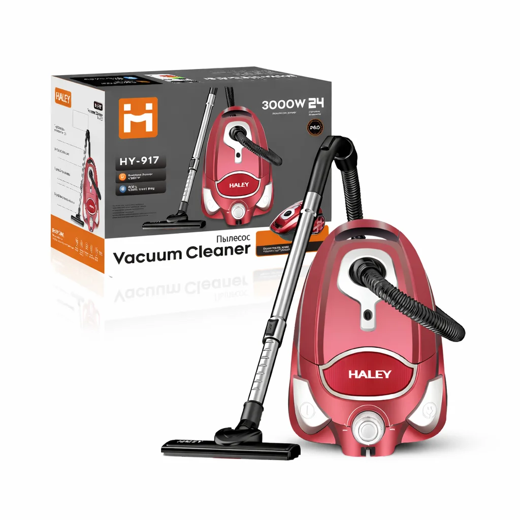 42a2dafa-acc1-47ef-8411-0a61fc376ece Aspirator HALEY HY-917 3000W Fără Sac, Putere Mare de Absorbție, Recipient 4L - imagine 1
