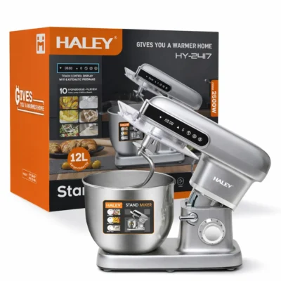 Mixer Planetar Profesional HALEY HY-2417, 2500W, Bol Inox 12L, 9+P Trepte, Touch Display