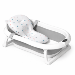 Cadă de Baie Pliabilă pentru Bebeluși cu Termometru și Pernă – Antiderapantă, 0-3 Ani