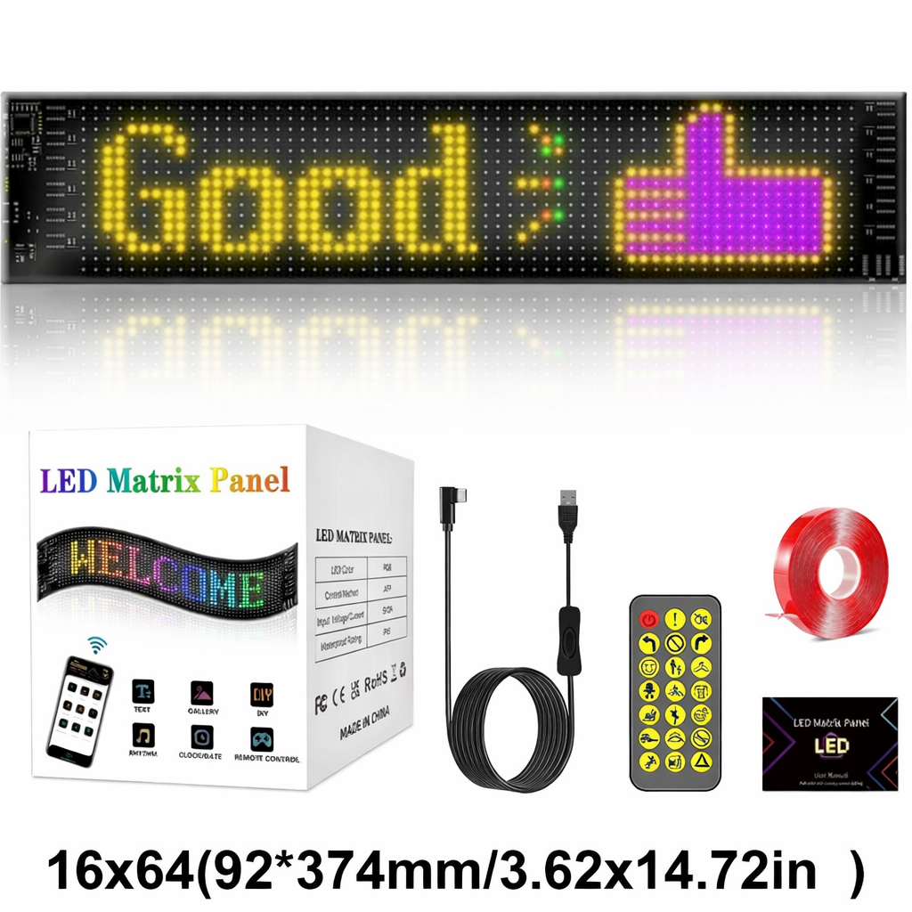 bc713e44-c294-4254-aee6-cb54f6f11272 Panou LED Matrix RGB 16x64 Programabil – Display LED cu Control prin Telefon și Telecomandă - imagine 1